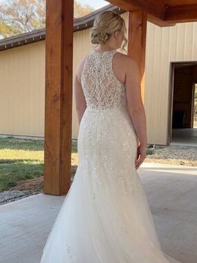Wedding dress and veil